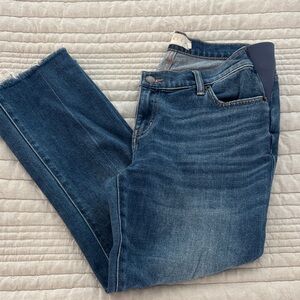 Dark Blue Maternity Stretch Denim Jeans
